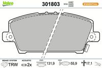 Bremsbelagsatz, Scheibenbremse