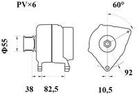 Thumbnail - Dynamo / alternator - MG1078 - MAHLE