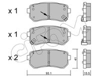 комплект спирачно феродо, дискови спирачки