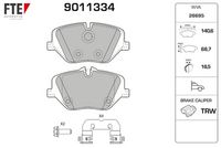 Bremsbelagsatz, Scheibenbremse