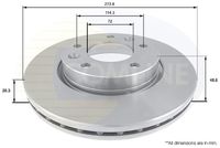 Disc frana COMLINE, Cod: ADC1076V