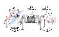 Radiator racire ulei, cutie de viteze automata AVA Clever Choice, Cod: VN3395