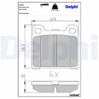 комплект спирачно феродо, дискови спирачки