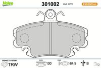 Bremsbelagsatz, Scheibenbremse