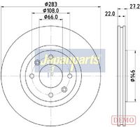 Disc frana JAPANPARTS, Cod: DI-0626C