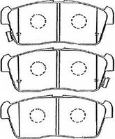 Комплект спирачно феродо, дискови спирачки G1N006 AISIN