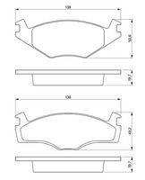 Комплект спирачно феродо, дискови спирачки 0 986 468 870 BOSCH