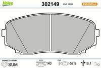 Bremsbelagsatz, Scheibenbremse