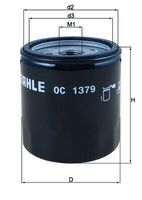 Thumbnail - Oliefilter - OC1379 - MAHLE