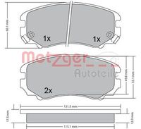 комплект спирачно феродо, дискови спирачки