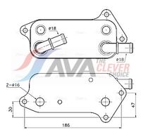Radiator ulei, ulei motor AVA Clever Choice, Cod: SB3083