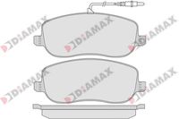 Комплект спирачно феродо, дискови спирачки N09011 DIAMAX