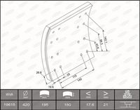 BERAL Remvoeringsset, trommelrem 1