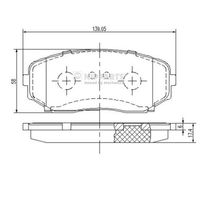 Set placute frana NIPPARTS, Cod: N3603070