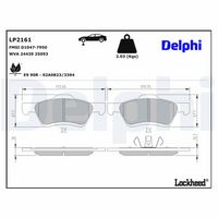Комплект спирачно феродо, дискови спирачки LP2161 DELPHI