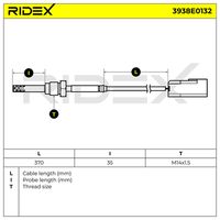 Датчик, температура на изгорелите газове 3938E0132 RIDEX