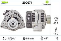 Generator / Alternator VALEO, Cod: 200071
