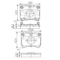 комплект спирачно феродо, дискови спирачки