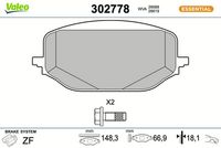 Bremsbelagsatz, Scheibenbremse
