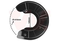 Spritzblech, Bremsscheibe