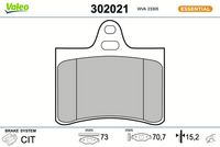 Bremsbelagsatz, Scheibenbremse