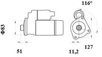 Thumbnail - Startmotor / starter - MS891 - MAHLE