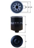 Thumbnail - Oliefilter - OC731 - MAHLE