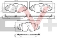 Комплект спирачно феродо, дискови спирачки CEV02158 COMLINE