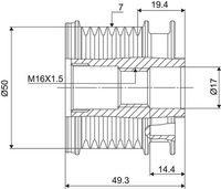 Ελεύθερη περιστροφή γεννήτριας VALEO NEW SPARE PART