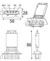 Rezistor, ventilator habitaclu MAHLE, Cod: ABR 199 000S