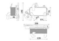 Thumbnail - Oliekoeler, automatische transmissie - CLC230000P - MAHLE
