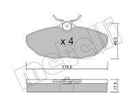 Комплект спирачно феродо, дискови спирачки 22-1190-0 METELLI