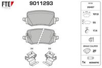 Bremsbelagsatz, Scheibenbremse