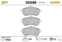 Bremsbelagsatz, Scheibenbremse