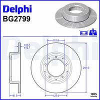 Disc frana DELPHI, Cod: BG2799
