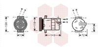 Compresor clima / aer conditionat VAN WEZEL, Cod: 1700K086