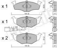 Bremsbelagsatz, Scheibenbremse