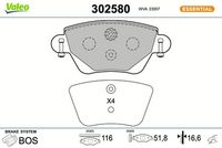 Bremsbelagsatz, Scheibenbremse