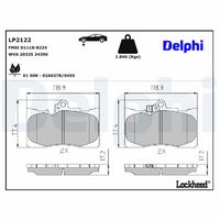 Комплект спирачно феродо, дискови спирачки LP2122 DELPHI