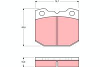 Bremsbelagsatz, Scheibenbremse