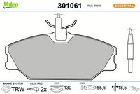 Bremsbelagsatz, Scheibenbremse