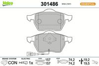 Bremsbelagsatz, Scheibenbremse