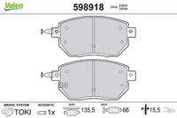 Set placute frana,frana disc VALEO, Cod: 598918