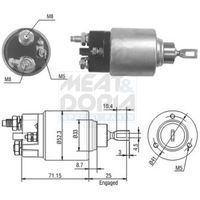 Solenoid, electromotor MEAT & DORIA, Cod: 46153