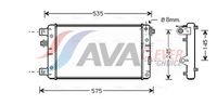 Radiator, racire motor AVA Clever Choice, Cod: FTA2239
