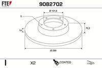 Disc frana FTE, Cod: 9082702