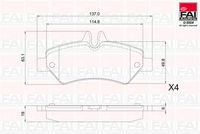 Set placute frana,frana disc FAI AutoParts, Cod: BP133