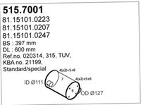 Amortizor zgomot mijloc/spate ASSO, Cod: 515.7001