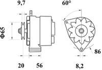 Thumbnail - Dynamo / alternator - MG371 - MAHLE
