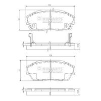комплект спирачно феродо, дискови спирачки